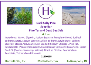 Dark Salty Pine Tar Soap Bar