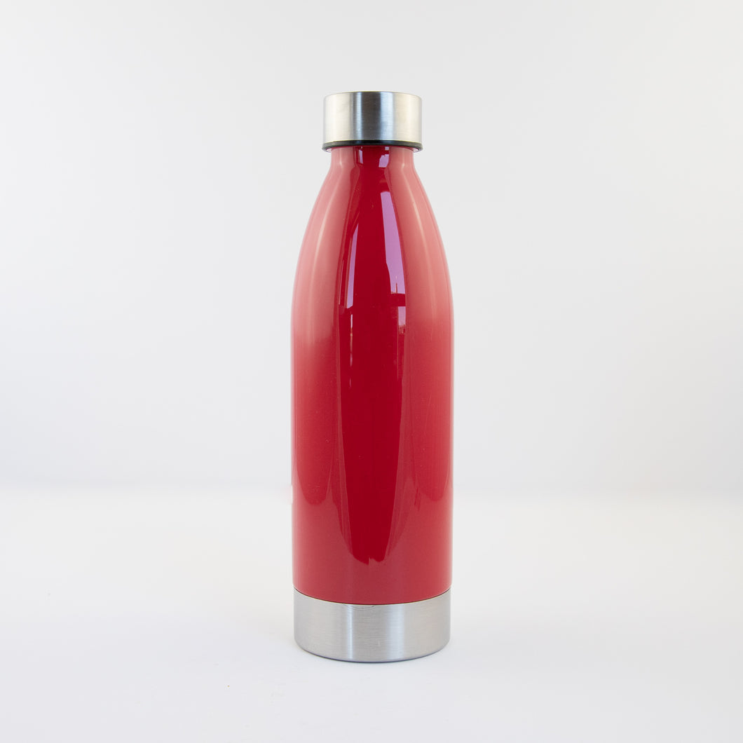 22 oz Plastic Water Bottle with Stainless Steel Lid and Base